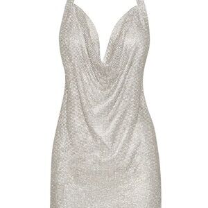 MEILANI Low Back Diamanté Dress